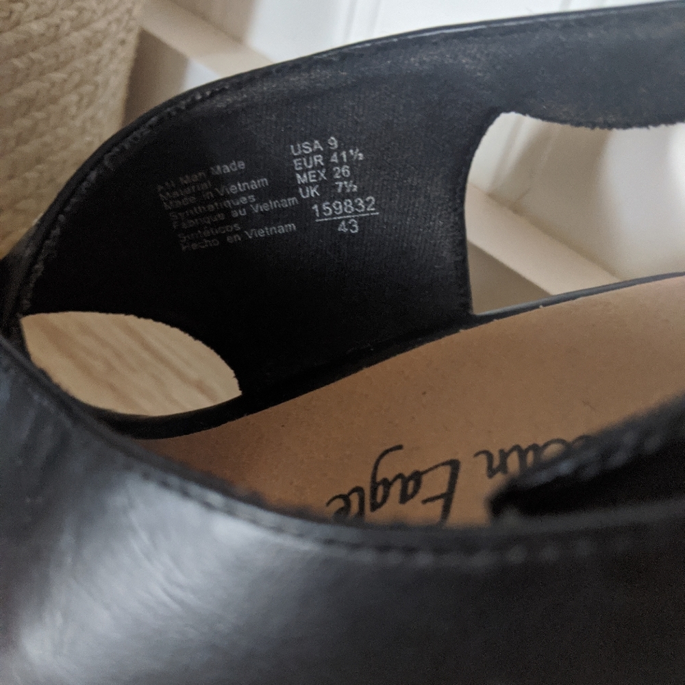 Black American Eagle cork Wedges Sandals Heels - Picture 3 of 4